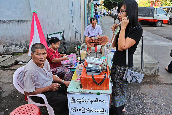 Yangon telephone booth