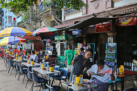 Yangon outdoor coffee shops