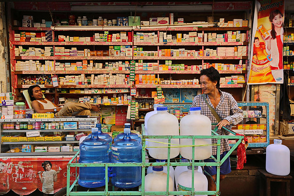 Yangon roadside pharmacy
