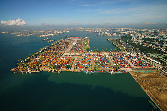 23 Port of Singapore (PSA) Pasir Panjang Terminal aerial photo taken from a helicopter DSC03813