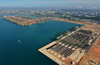 22 Port of Singapore (PSA) Pasir Panjang Terminal aerial photo taken from a helicopter ARN_5312