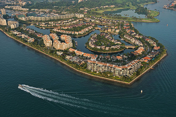 Aerial photo over Singapore