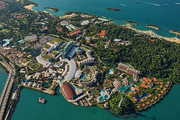 Aerial photo over Singapore