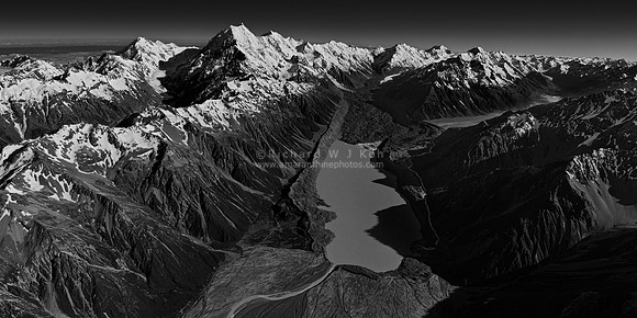 Tasman Glacier (melted due to global warming)