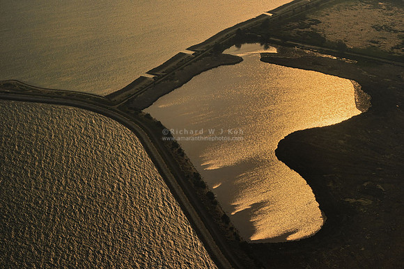 Aerial photo over Singapore, Pulau Semakau or Semakau Landfill