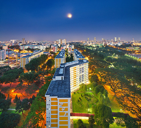 Moonrise over Ang Mo Kio