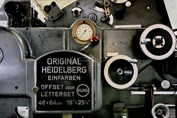 Original Heidelberg offset printing press