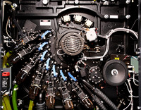 Inside a commercial digital printing press