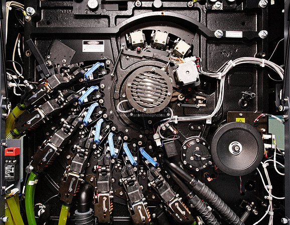 Inside a commercial digital printing press